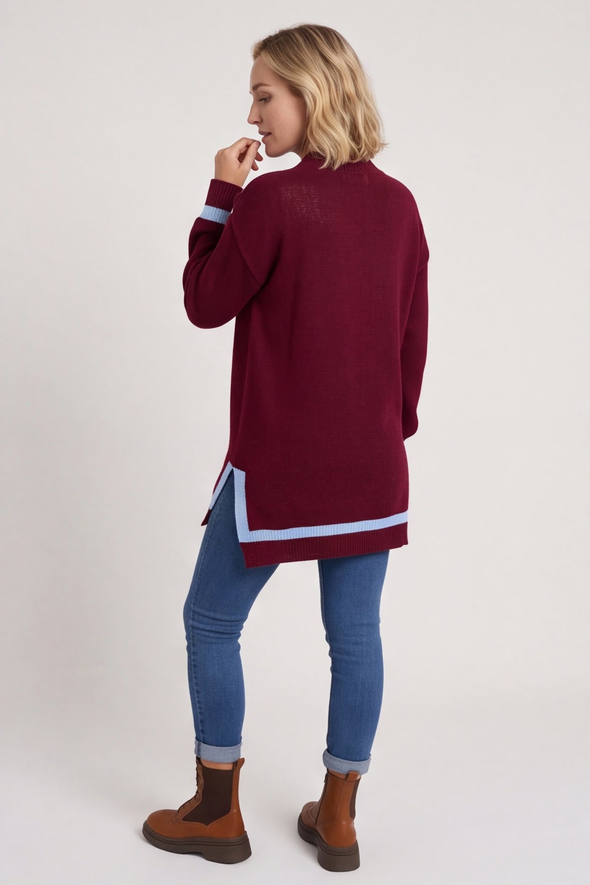 Suzette Knitted Jumper Wine – image 3 of 6