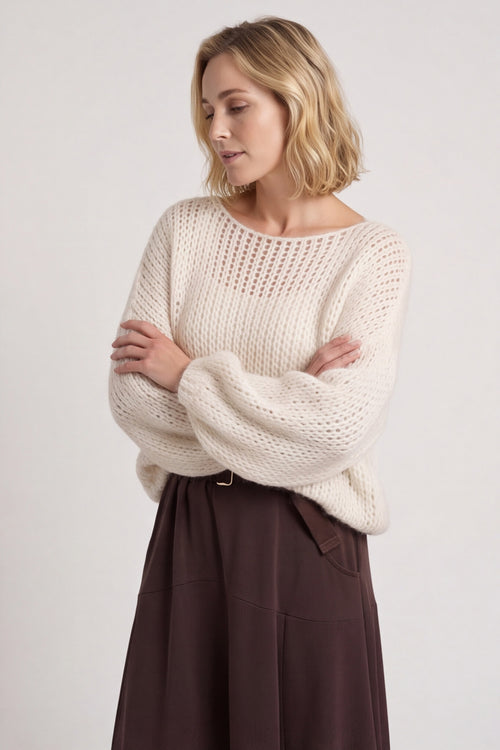 Georgetta Belted Cotton Skirt Cocoa – image 3 of 6