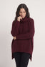 Shani Boucle Polo Knitted Jumper Wine – image 3 of 6