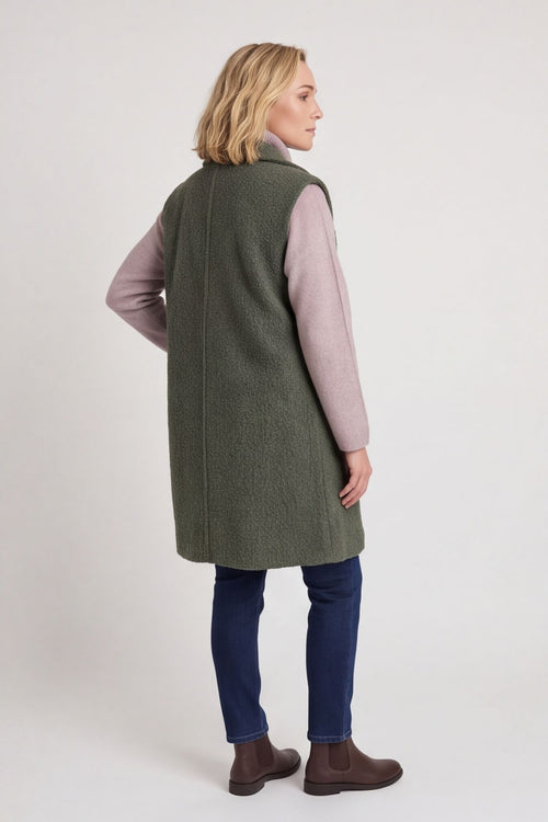 Nori Boucle Gilet Khaki – image 3 of 6
