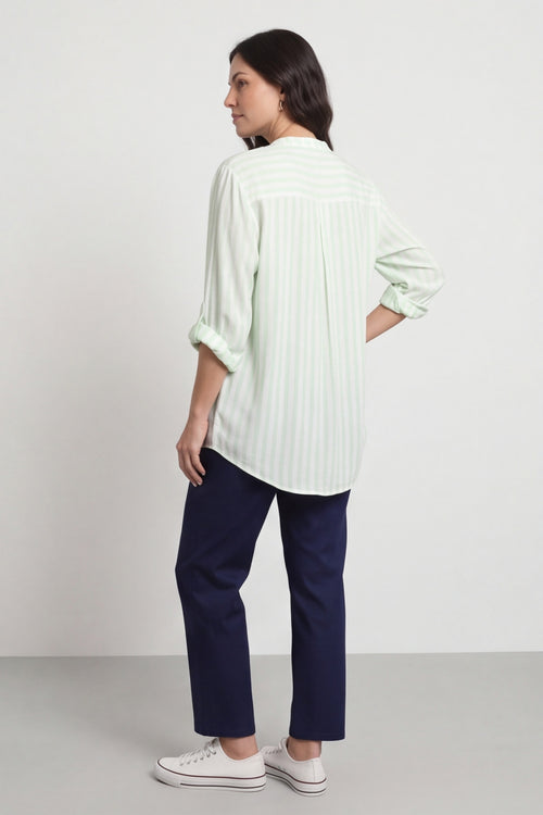 Jaynie Gingham Tie Front Shirt Green – image 3 of 6