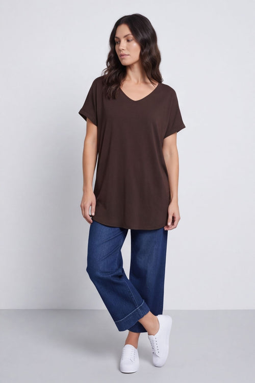 Porthcurno Tie Back Cotton Top Cocoa – image 3 of 5
