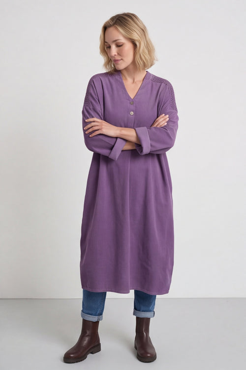 Terrie Needlecord Dress Purple – image 3 of 6