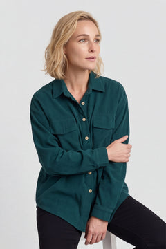 Tonya Needlecord Jacket Bottle Green – image 3 of 6