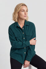Tonya Needlecord Jacket Bottle Green Bottle Green - Tonya Needlecord Jacket Bottle Green – image 3 of 6