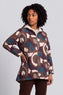 Cynthia Print Zip Hooded Jacket Teal – image 3 of 6