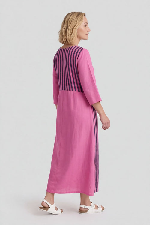 Maia Stripe Linen Dress – image 3 of 6