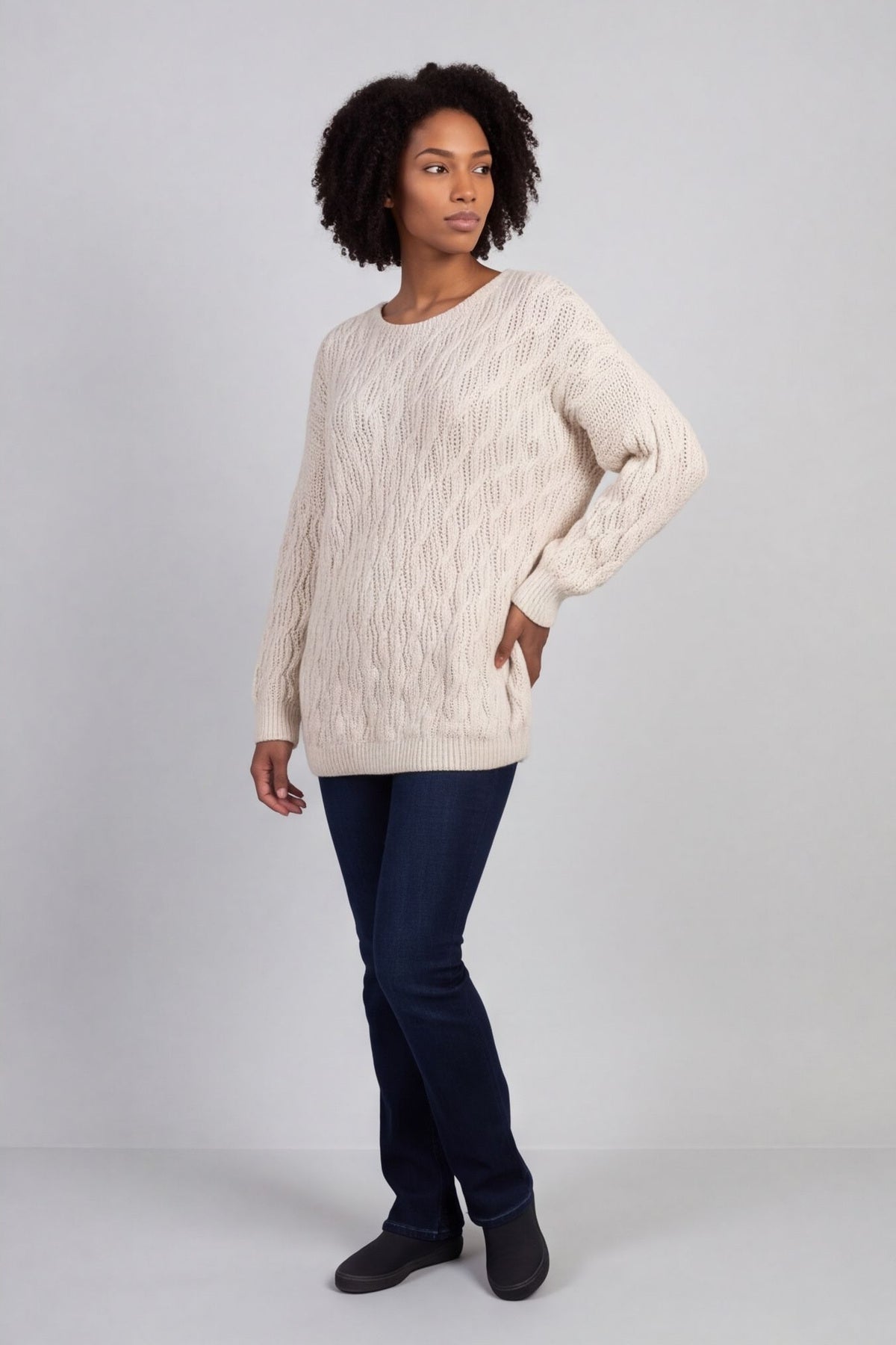 Tamsin Knitted Jumper Stone – image 3 of 6