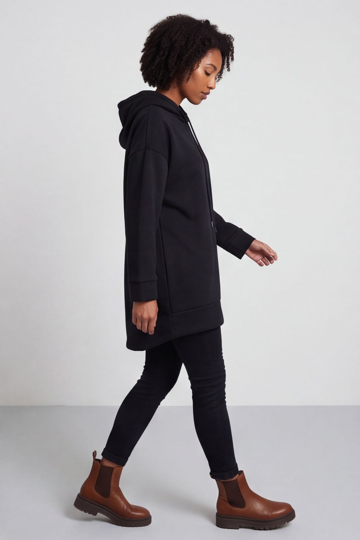 Jaylen Hooded Cotton Top Black – image 3 of 6