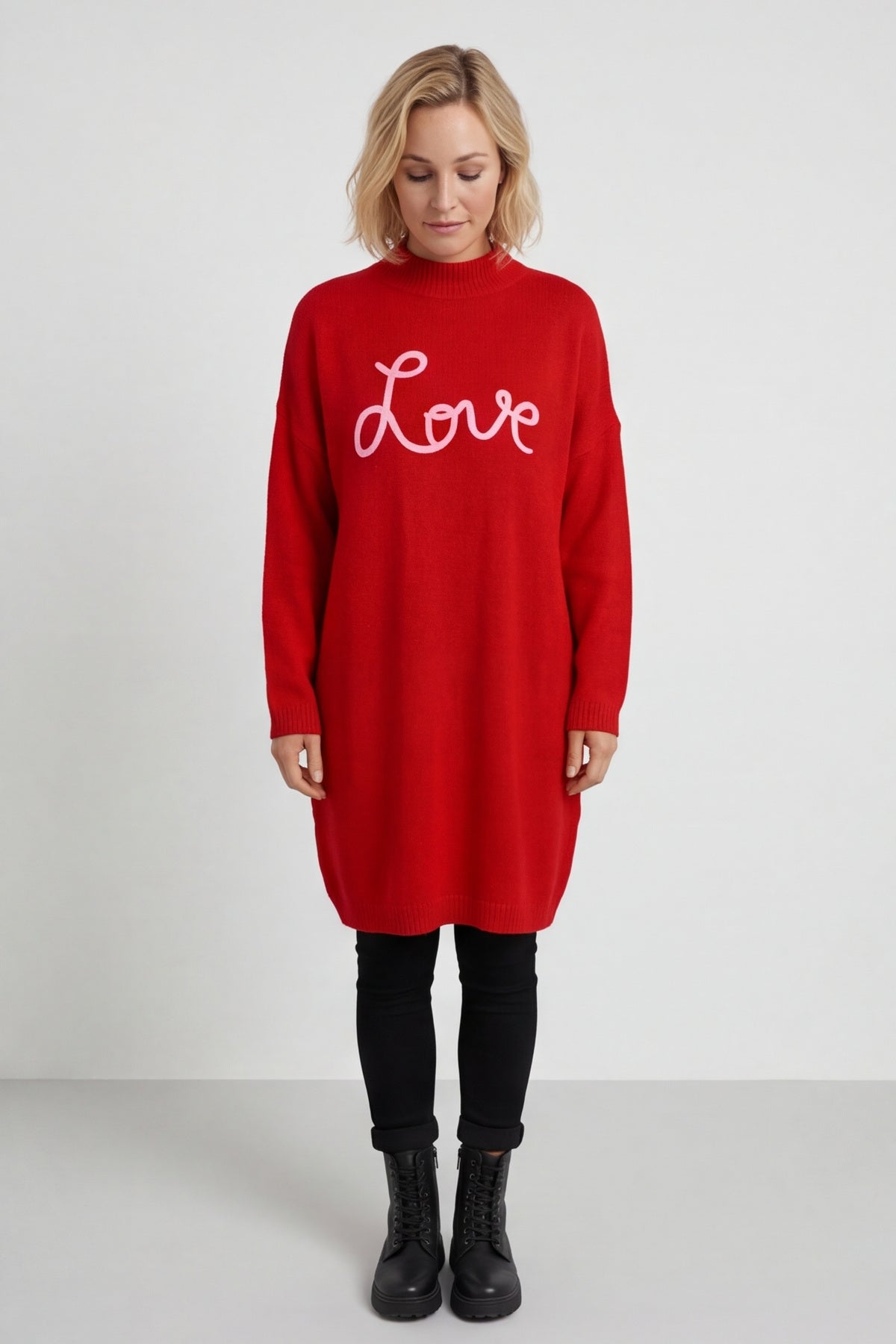 Love Knitted Jumper Dress Red – image 3 of 6
