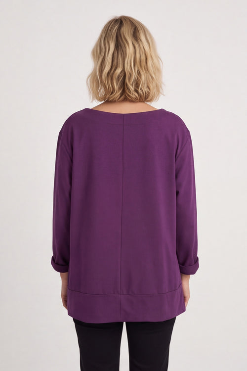 Laurissa Cotton Top Purple – image 3 of 4