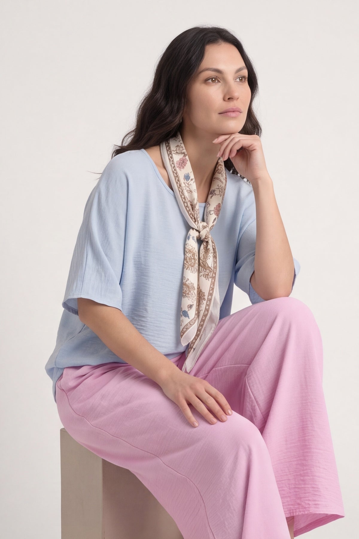 Athena Wide Leg Trousers Fuchsia – image 3 of 6