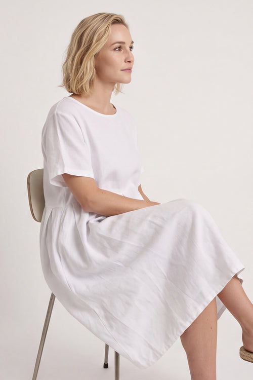 Zouch Linen Cap Sleeve Dress – image 3 of 6