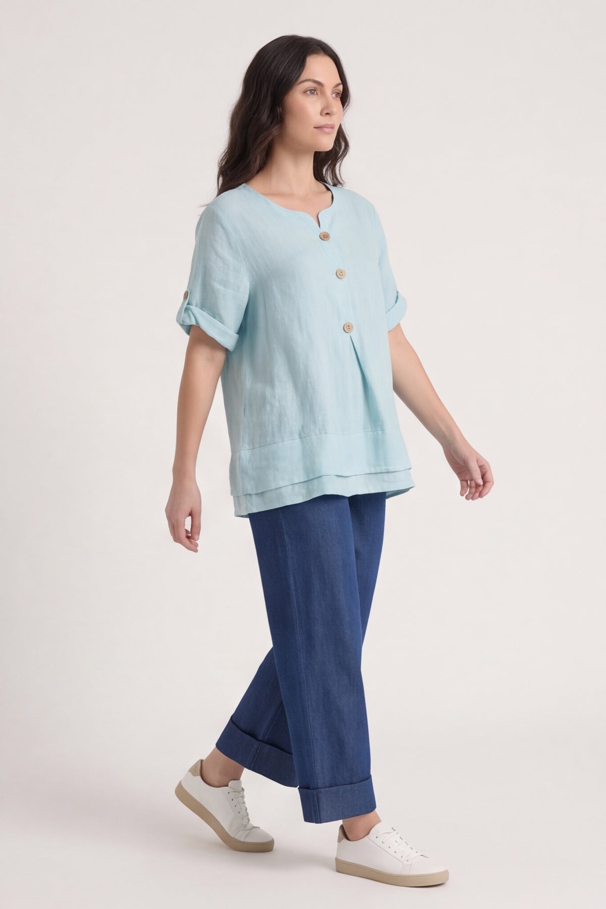 Amara Linen Box Top – image 3 of 6