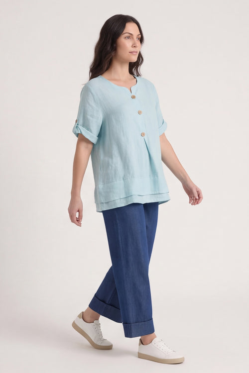 Amara Linen Box Top – image 3 of 6