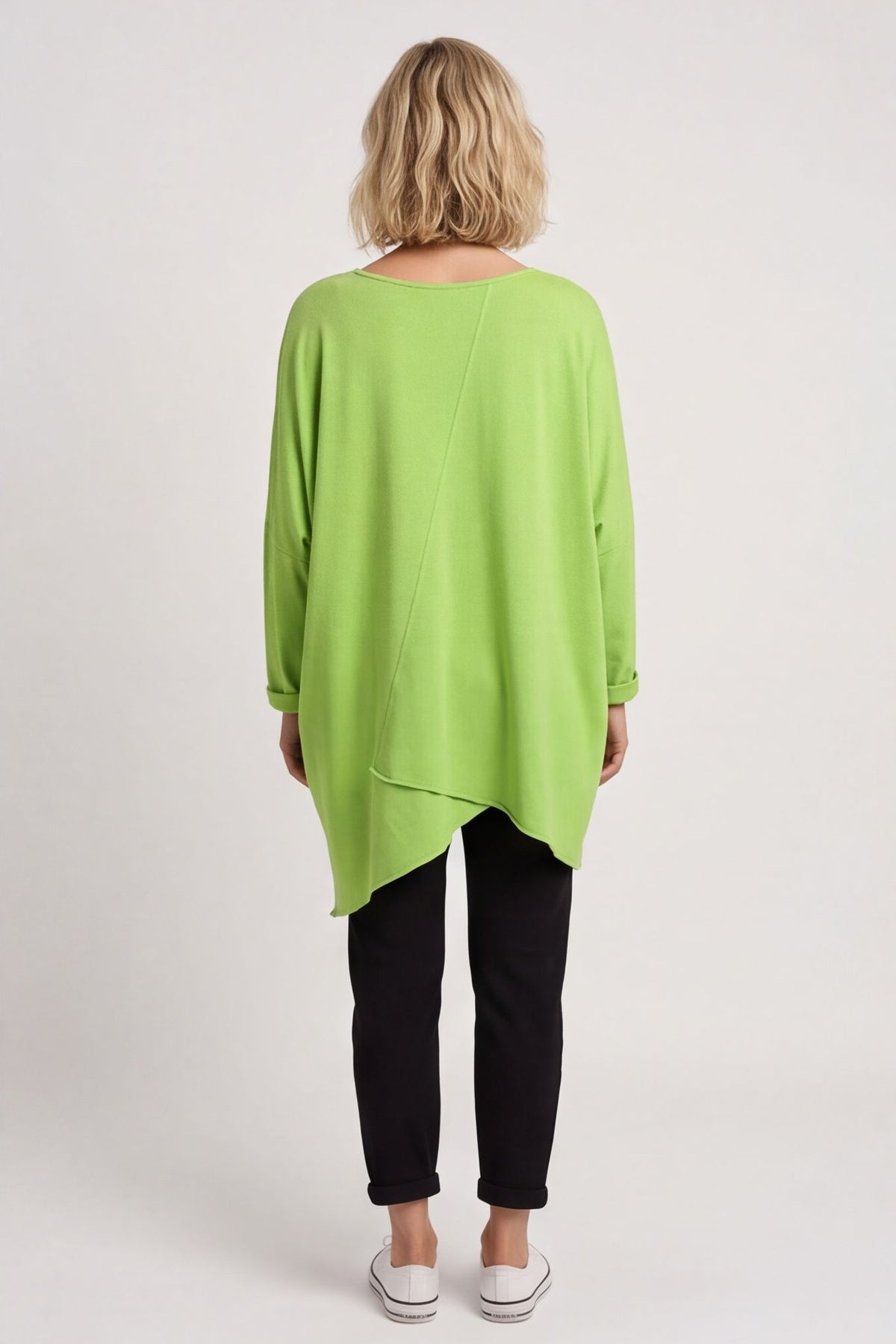 Jodie Dip Side Cotton Top Lime – image 3 of 6