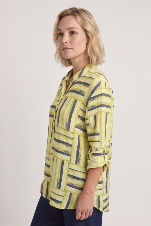 Glenna Pattern Cotton Top Yellow – image 3 of 5
