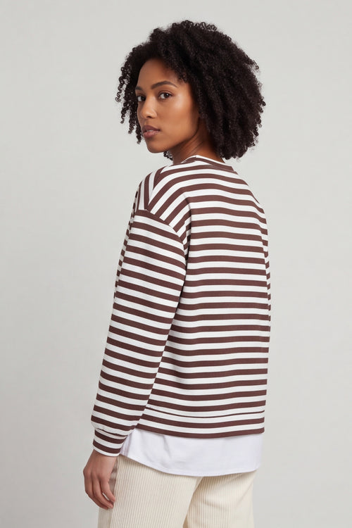 Capricia Stripe Top Cocoa – image 3 of 4