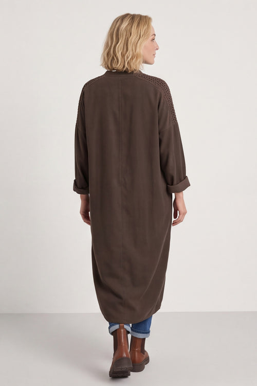 Terrie Needlecord Dress Cocoa – image 3 of 6