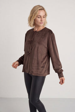 Rhona Bow Front Top Cocoa – image 3 of 6