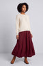 Wilfreda Puffball Cotton Skirt Wine – image 3 of 5