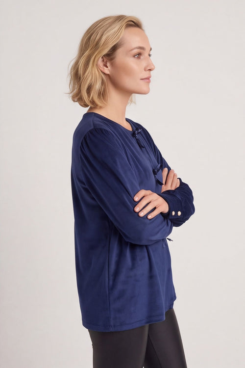 Rhona Bow Front Top Navy – image 2 of 5