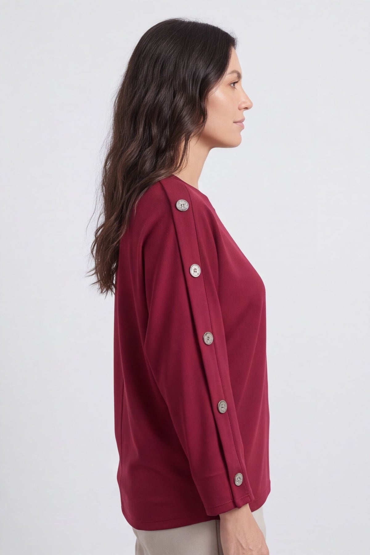 Lesley Button Top Wine – image 2 of 5