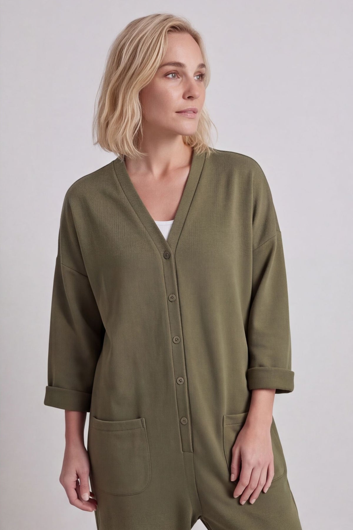 Paulton Jersey Boilersuit Khaki – image 3 of 5
