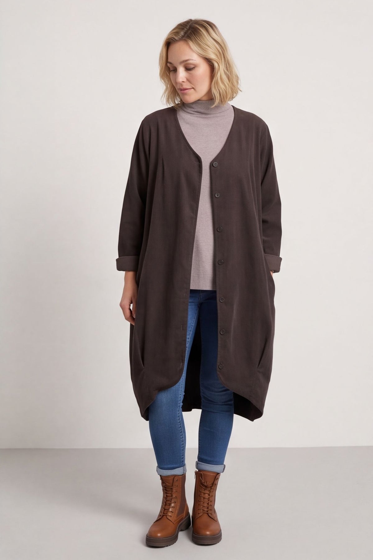 Lacinda Needlecord Jacket Cocoa – image 3 of 5
