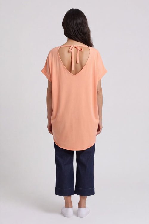 Porthcurno Tie Back Cotton Top Orange – image 3 of 5