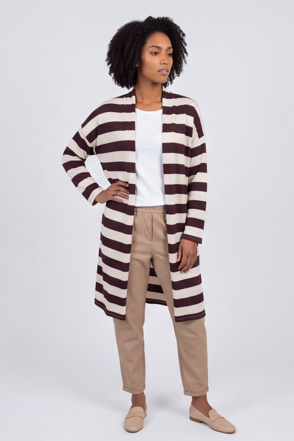 Lizzie Stripped Longline Cardigan – image 3 of 6
