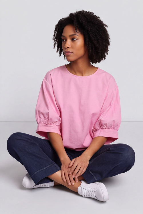 Lallie Cotton Top Pink – image 3 of 4