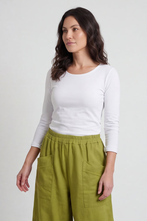 Jerilyn Cotton Trousers Olive – image 3 of 6