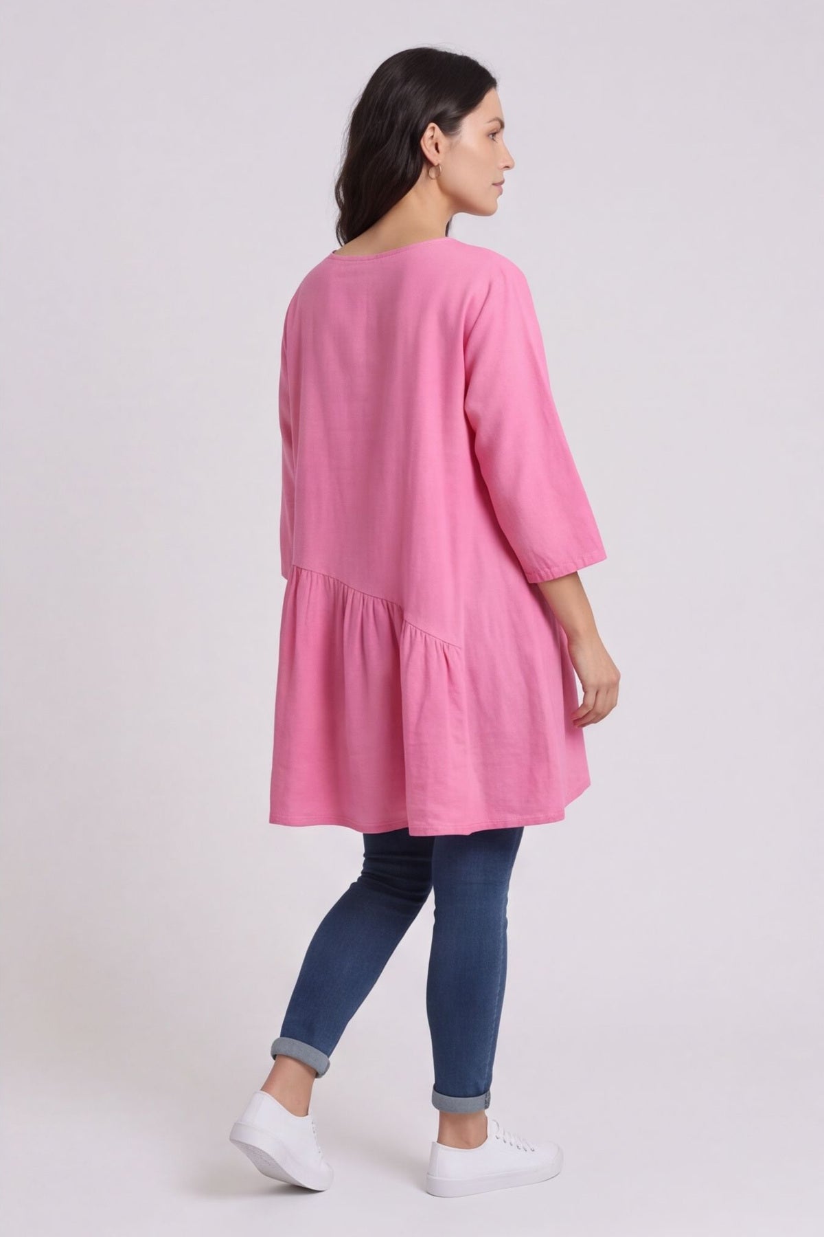 Lanton Linen Tunic Fuchsia – image 2 of 4