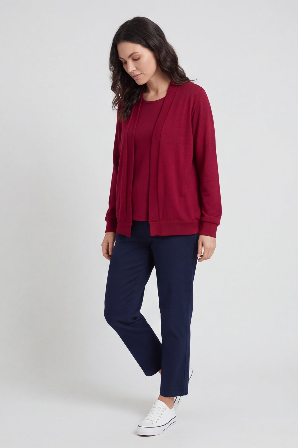 Evianna Knitted Top Wine – image 3 of 6