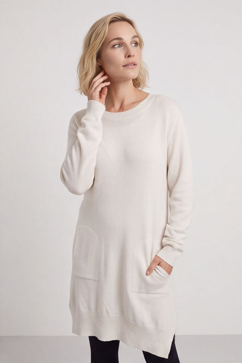 Elisa Pocket Knitted Tunic Stone – image 3 of 6