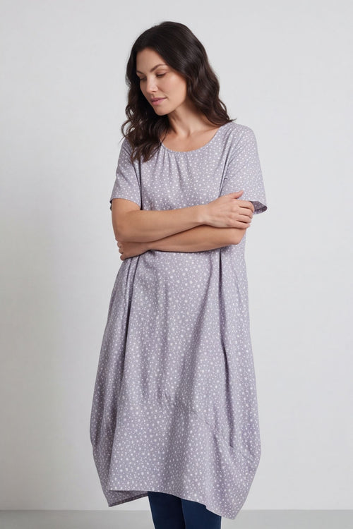 Rosalind Ditsy Cotton Dress Mocha – image 3 of 4