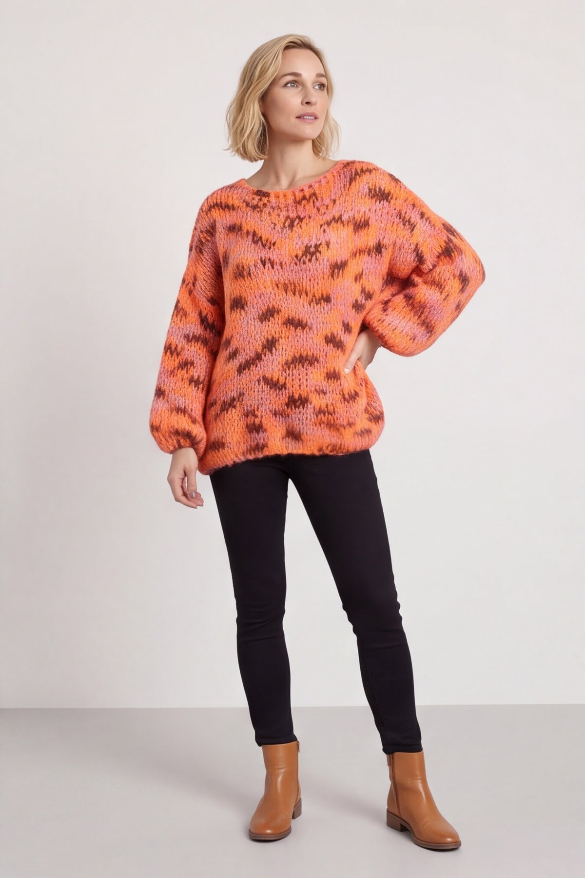 Leatrice Knitted Jumper Orange – image 2 of 5