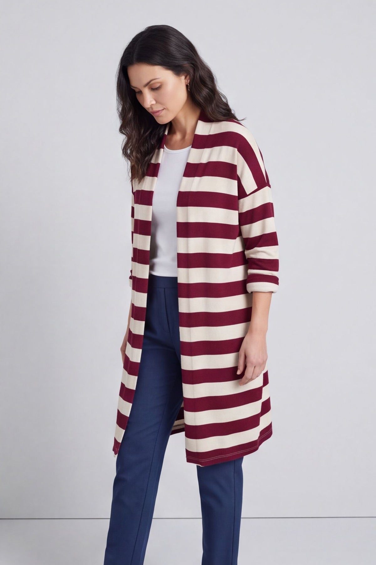 Lizzie Stripped Longline Cardigan – image 3 of 6