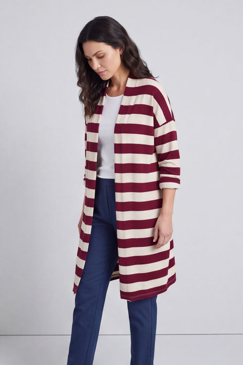 Lizzie Stripped Longline Cardigan – image 3 of 6