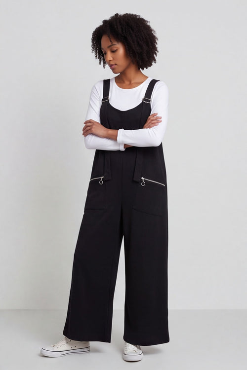 Kinley Pocket Cotton Jumpsuit Black – image 3 of 6