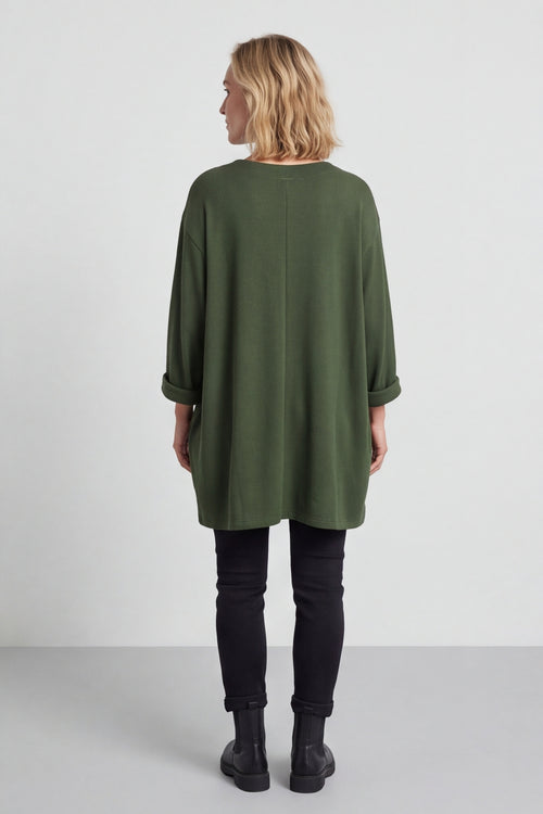 Beverley Oversize Knitted Top Khaki – image 3 of 6
