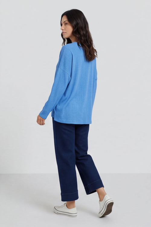 Sierra Sparkle Stripe Knitted Top Cobalt – image 1 of 4