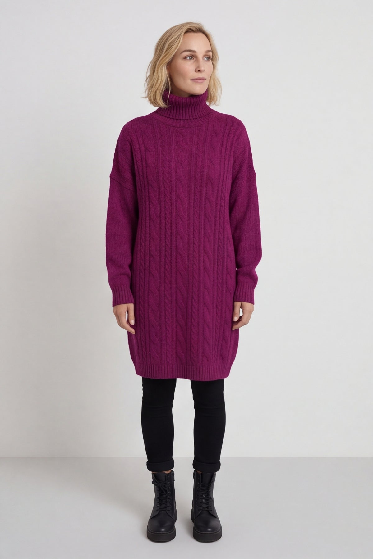 Moira Polo Knitted Jumper Berry – image 3 of 6