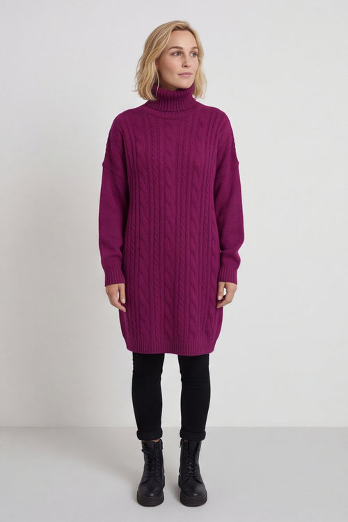 Moira Polo Knitted Jumper Berry – image 3 of 6