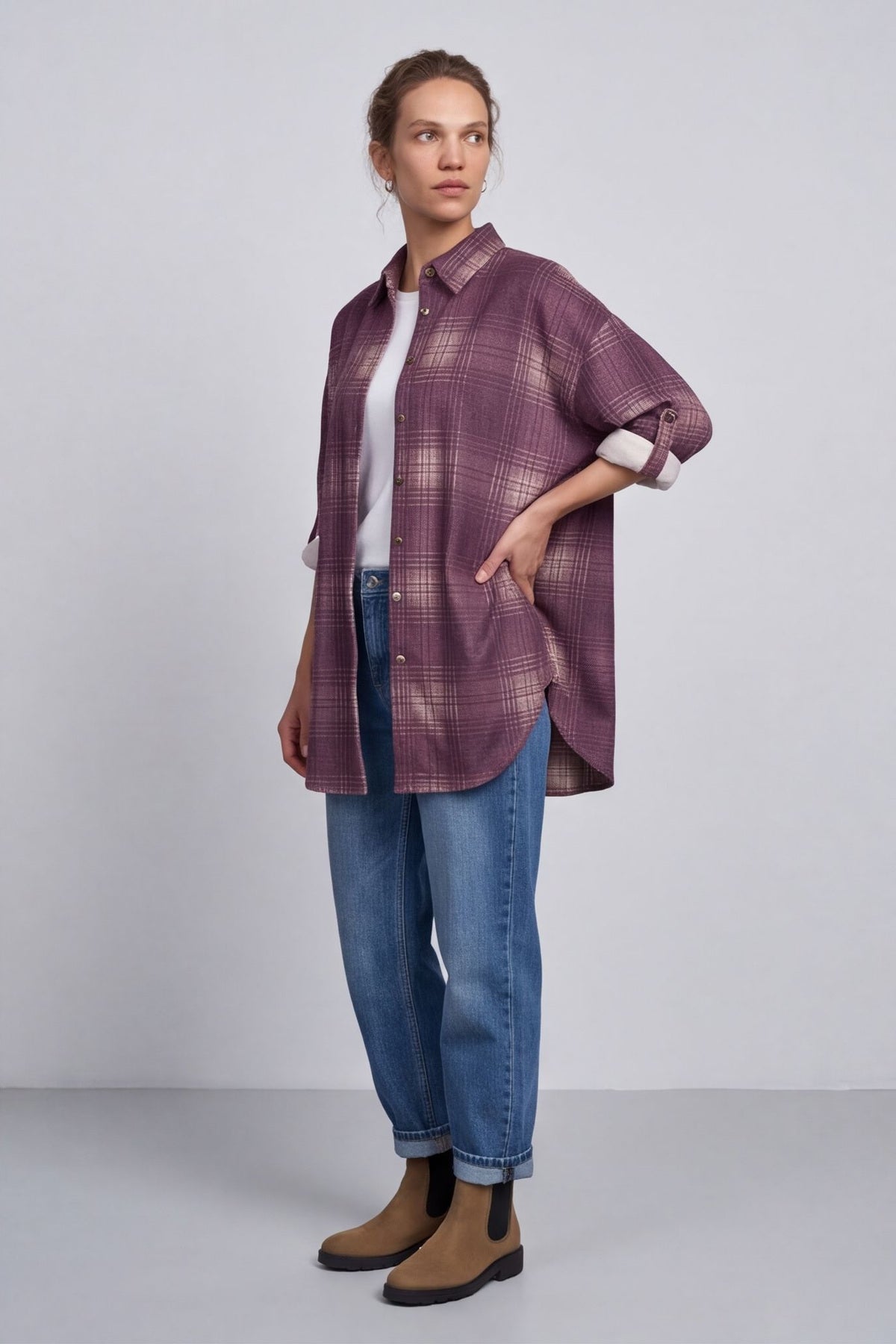 Calla Print Over Shirt – image 3 of 6