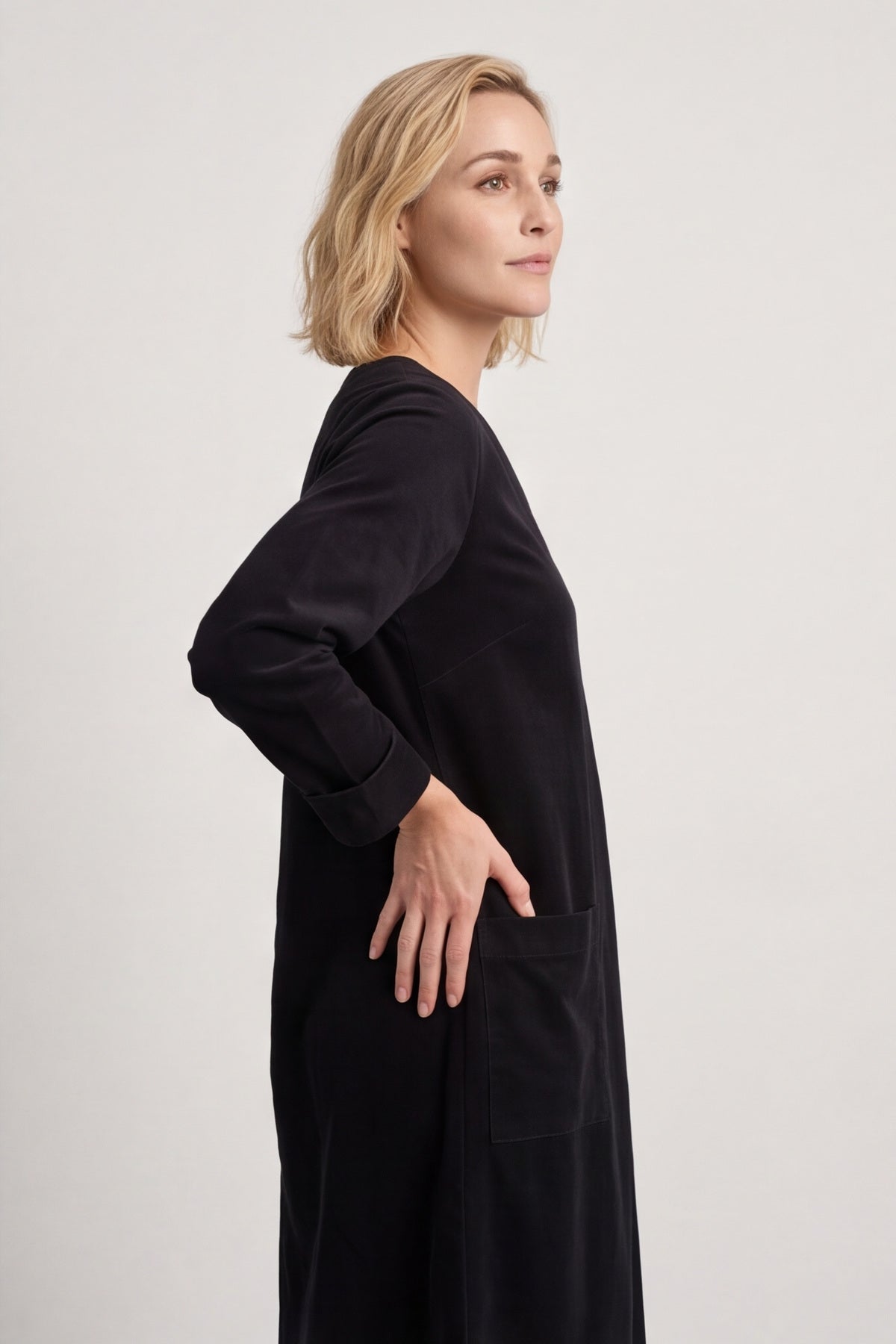 Cerys Cord Pocket Dress Black – image 3 of 6