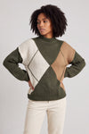 Rodina Argyle Knitted Jumper Khaki – image 3 of 5