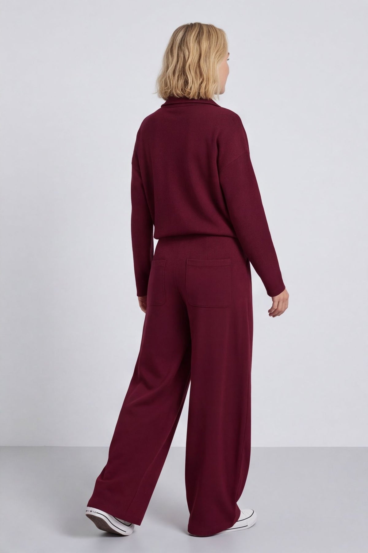 Cinda Cotton Trousers Wine – image 3 of 5