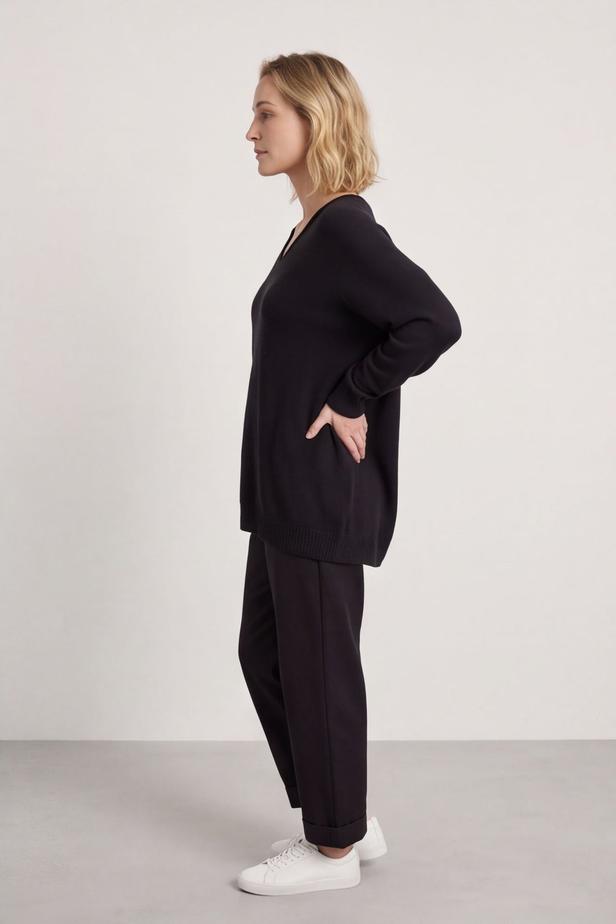 Madelyn Black Knitted Jumper